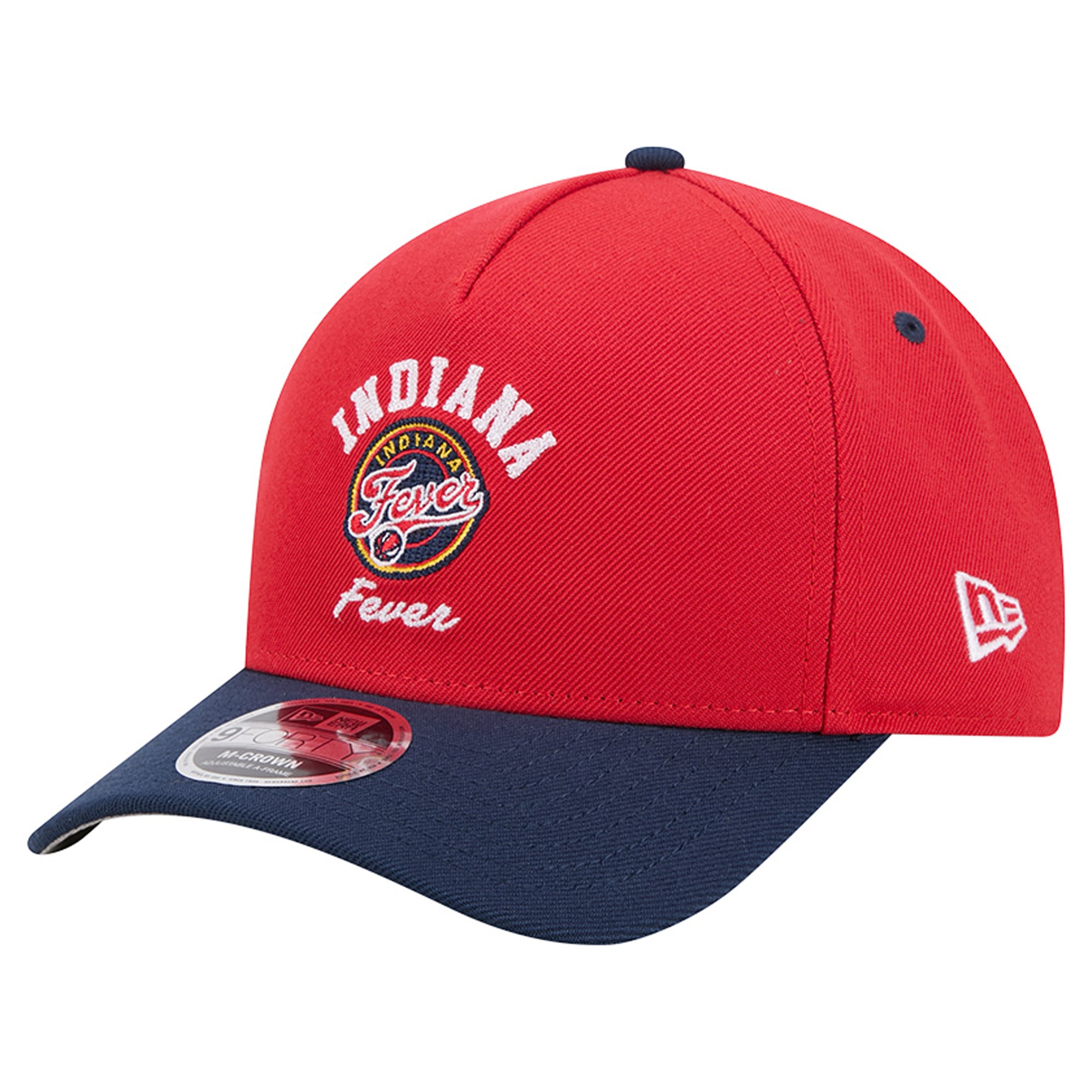 Women's New Era Red/Navy Indiana Fever Arch 9FORTY A-Frame M-Crown Adjustable Hat