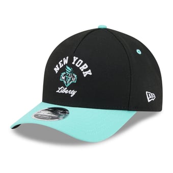 Women's New Era Black New York Liberty Arch 9FORTY A-Frame M-Crown Adjustable Hat