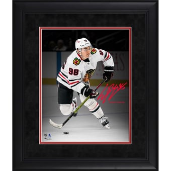 Connor Bedard Chicago Blackhawks Facsimile Signature Framed 11" x 14" Spotlight Photograph