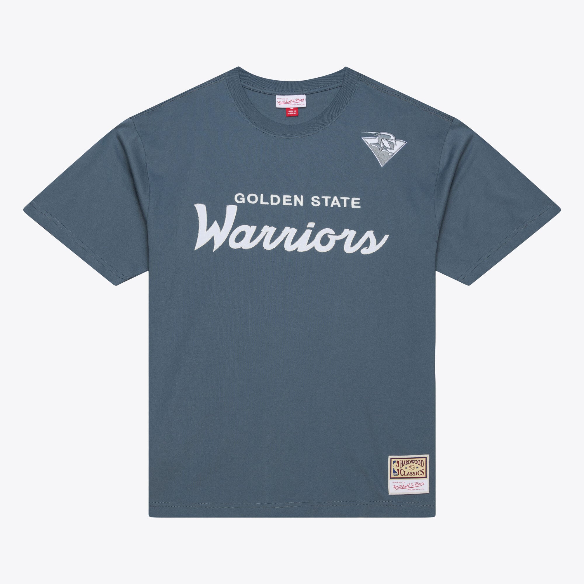 Men's Mitchell & Ness  Blue Golden State Warriors Thunderstorm T-Shirt