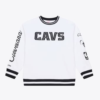 Men's Mitchell & Ness  White Cleveland Cavaliers Arctic Fleece Sweatshirt