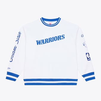 Men's Mitchell & Ness  White Golden State Warriors Arctic Fleece Sweatshirt