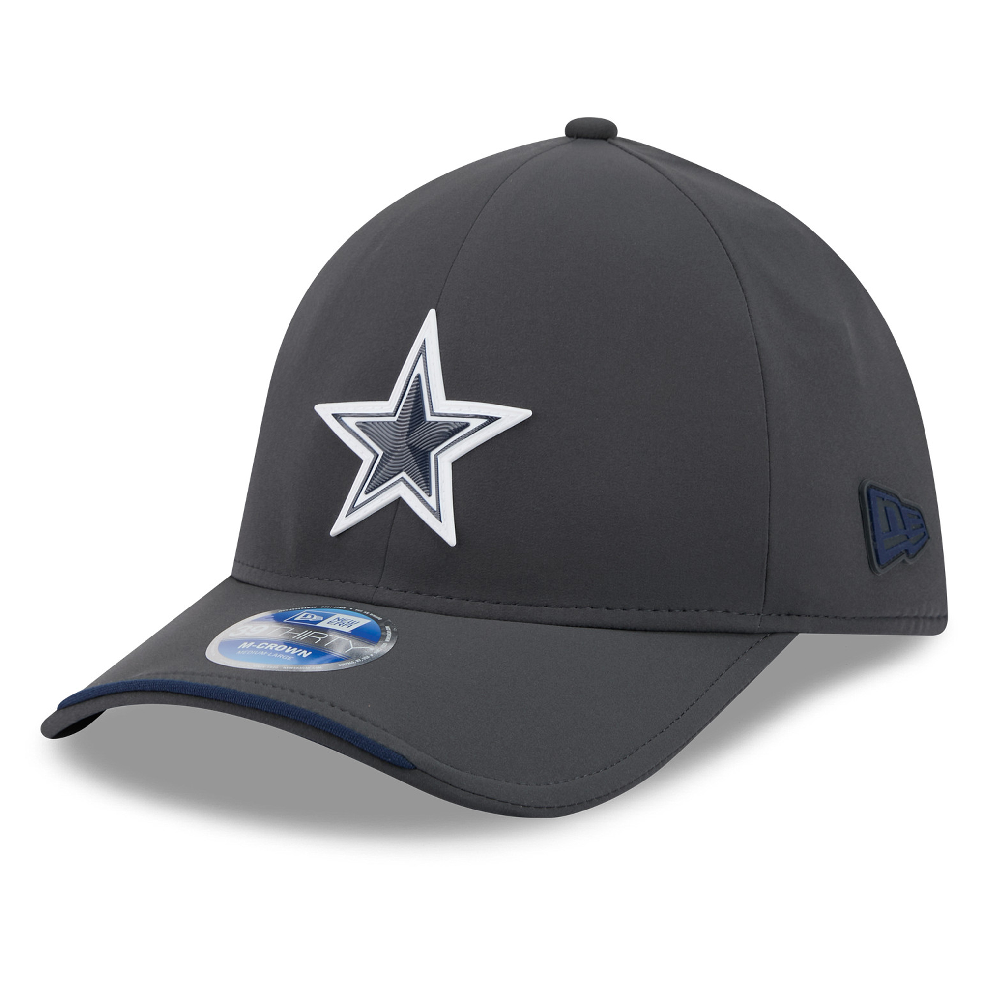 Men's New Era Charcoal Dallas Cowboys 2026 Sideline Cold Weather  39THIRTY M-Crown Stretch Hat