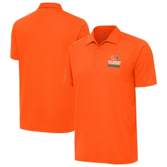 Men's Antigua  Orange Miami Hurricanes College Football Playoff 2025 Cotton Bowl Champions Tribute Polo