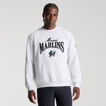 Men's lululemon Heathered Core Ultra Light Grey Miami Marlins Steady State Sweatshirt