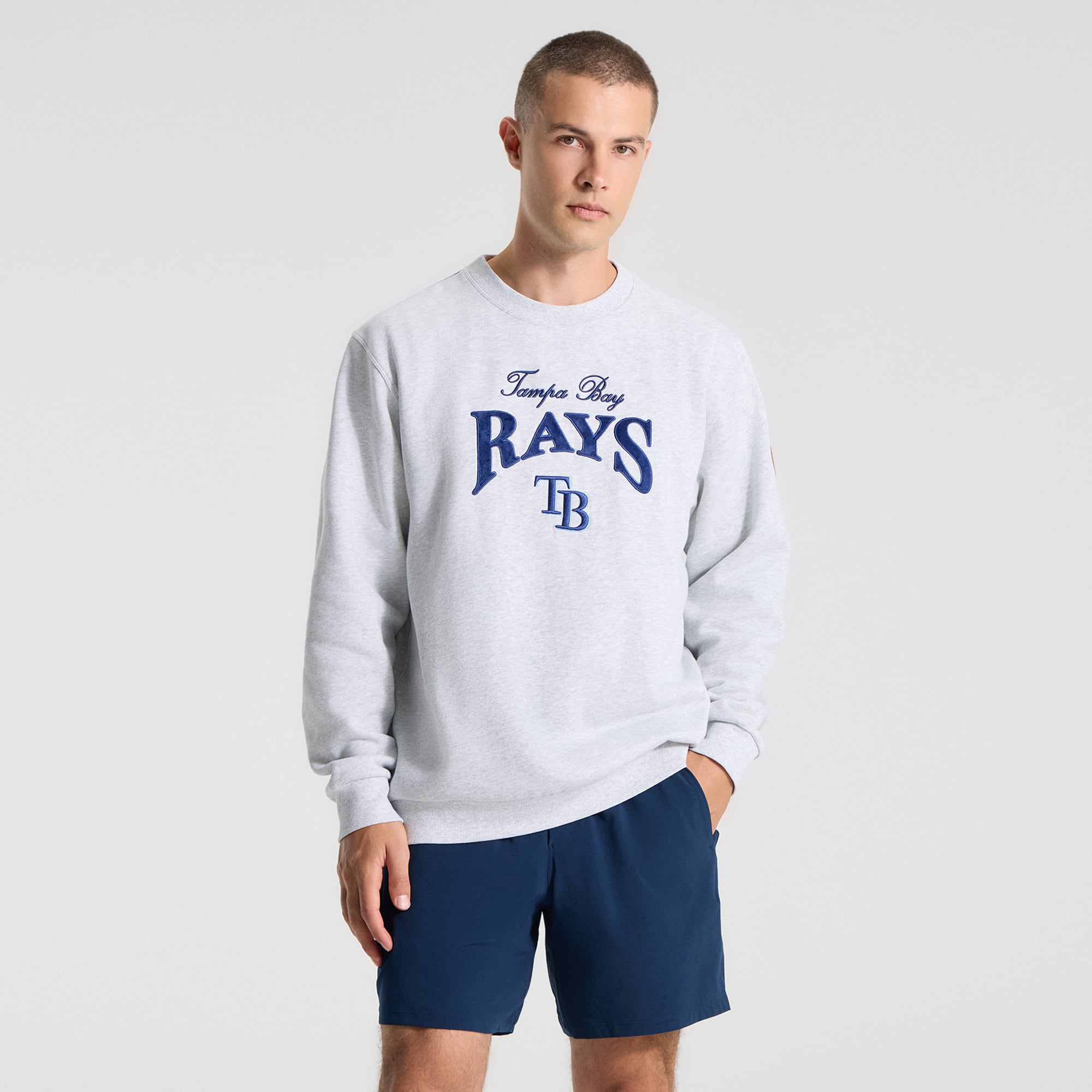Men's lululemon Heathered Core Ultra Light Grey Tampa Bay Rays Steady State Sweatshirt