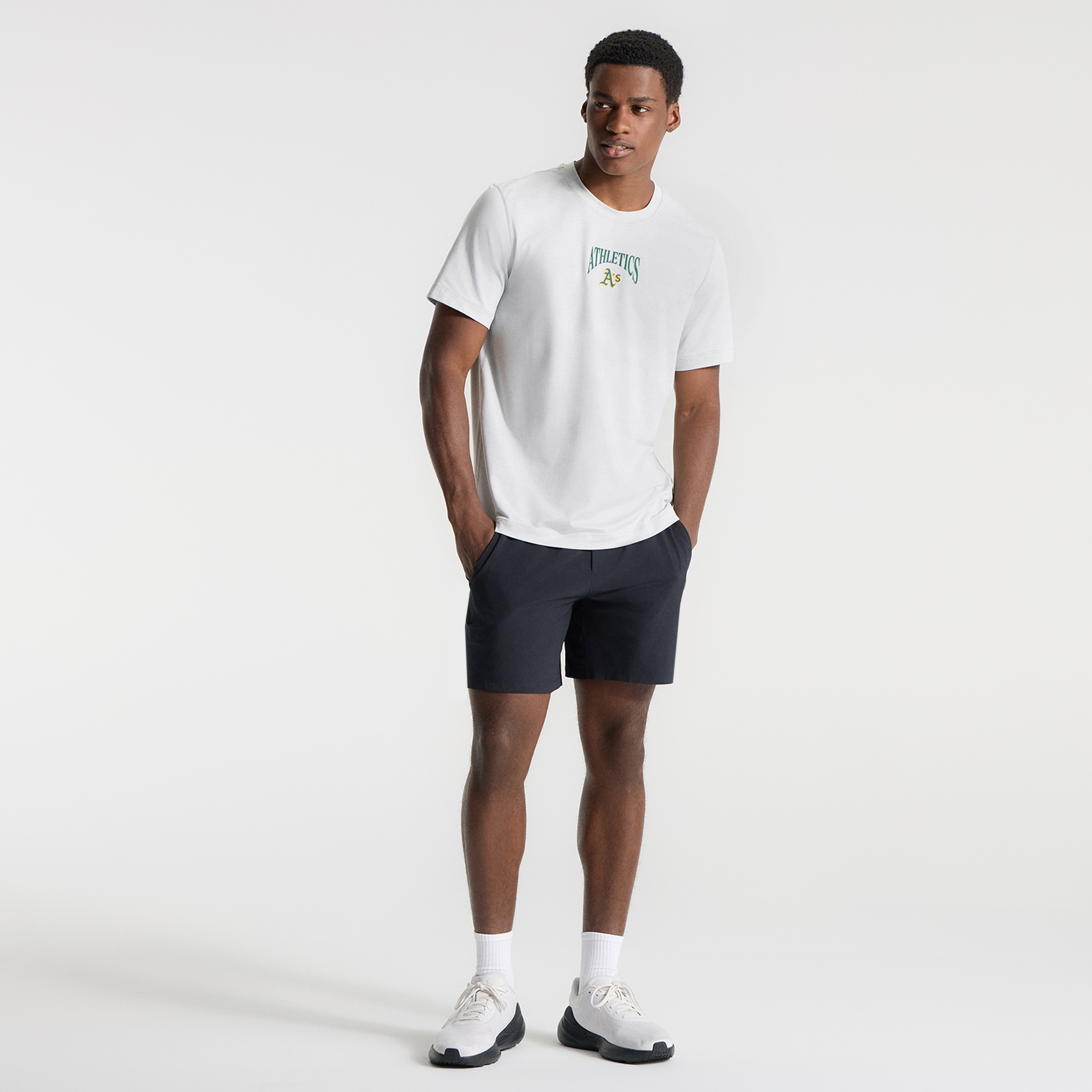 Men's lululemon Heathered Silver Drop Athletics Soft Jersey T-Shirt