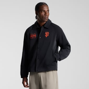 Men's lululemon Black San Francisco Giants Raglan Coaches Jacket
