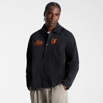 Men's lululemon Black Baltimore Orioles Raglan Coaches Jacket