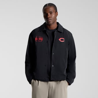 Men's lululemon Black Cincinnati Reds Raglan Coaches Jacket