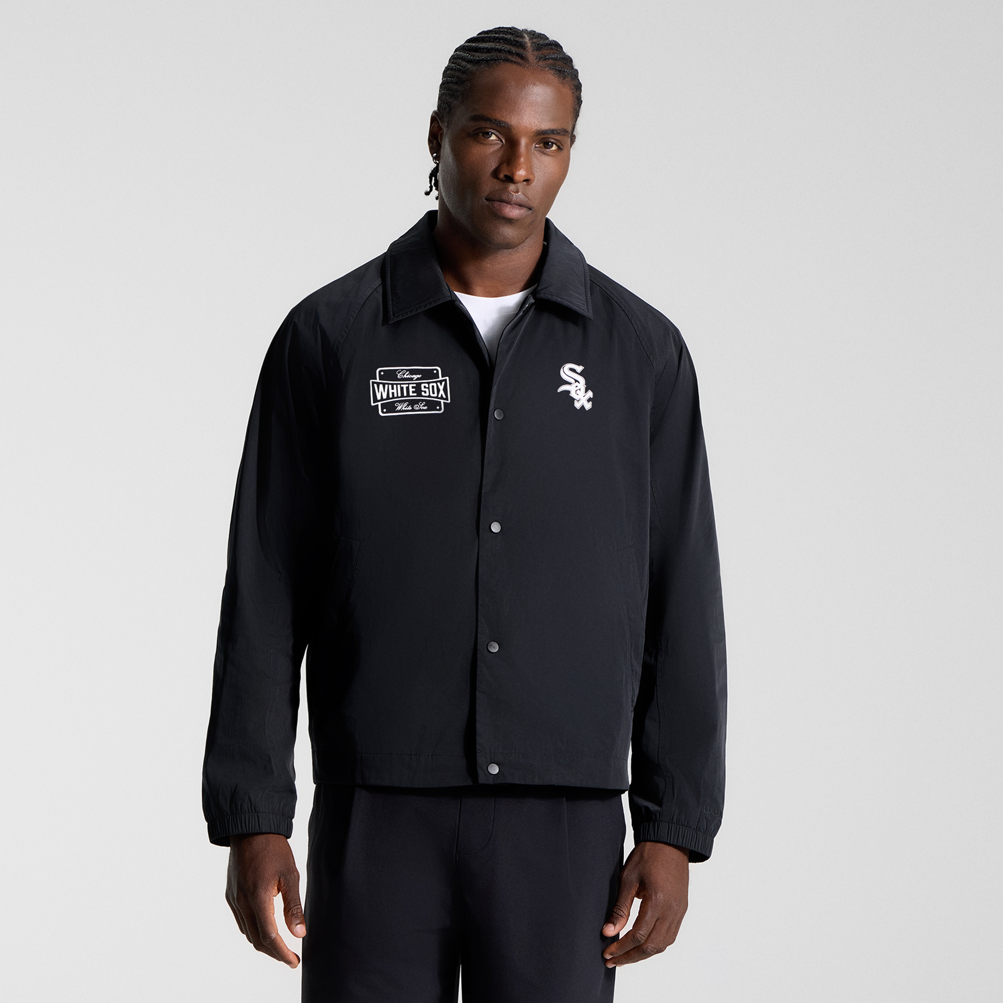 Men's lululemon Black Chicago White Sox Raglan Coaches Jacket