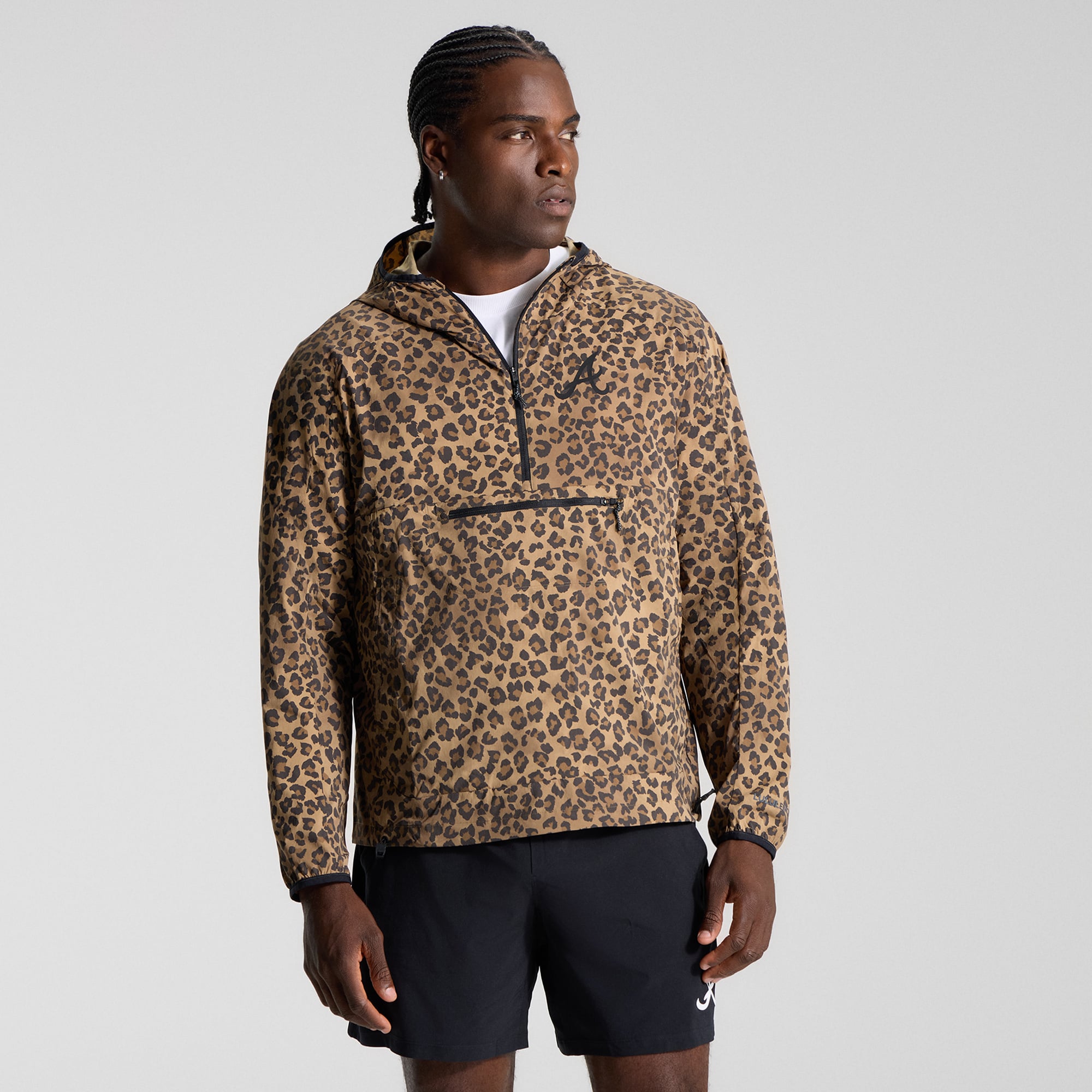 Men's lululemon Atlanta Braves Multi-Pocket Running Anorak *Leopard