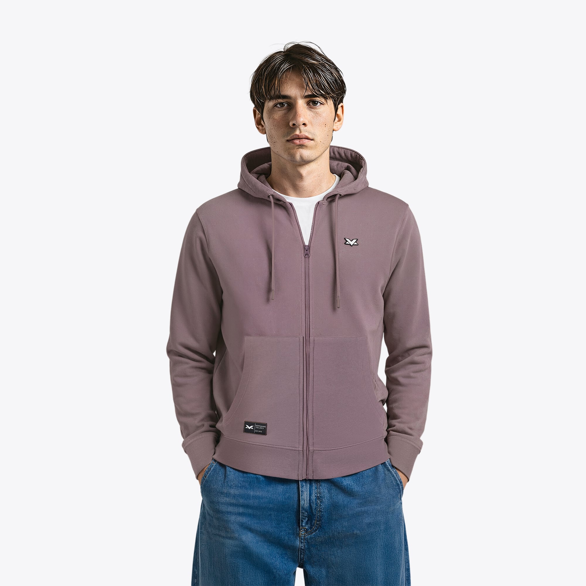 Sudadera con capucha y cremallera MV Official Essentials - Morado