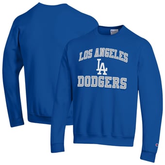 Men's Champion  Royal Los Angeles Dodgers Heart & Soul Powerblend Sweatshirt