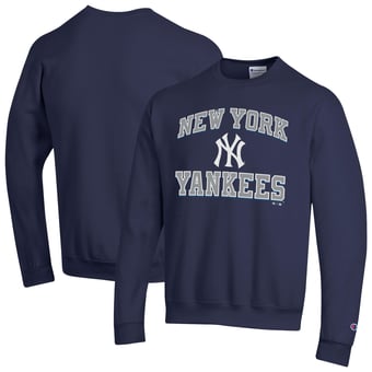 Men's Champion  Navy New York Yankees Heart & Soul Powerblend Sweatshirt