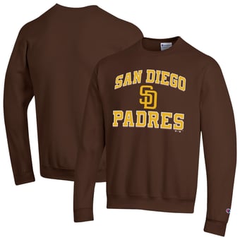 Men's Champion  Brown San Diego Padres Heart & Soul Powerblend Sweatshirt