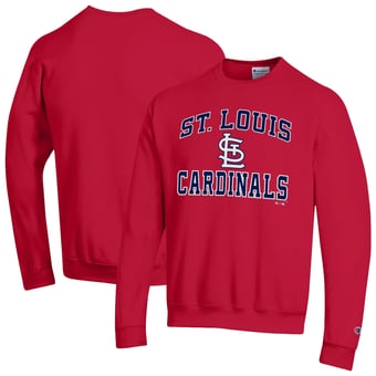 Men's Champion  Red St. Louis Cardinals Heart & Soul Powerblend Sweatshirt