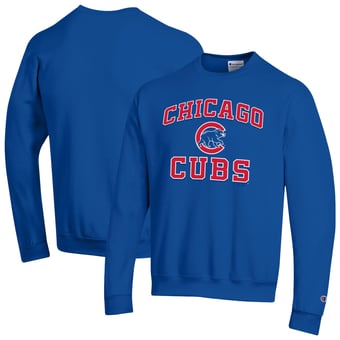 Men's Champion  Royal Chicago Cubs Heart & Soul Powerblend Sweatshirt
