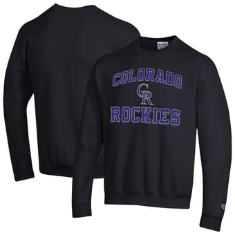 Men's Champion  Black Colorado Rockies Heart & Soul Powerblend Sweatshirt