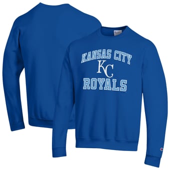 Men's Champion  Royal Kansas City Royals Heart & Soul Powerblend Sweatshirt