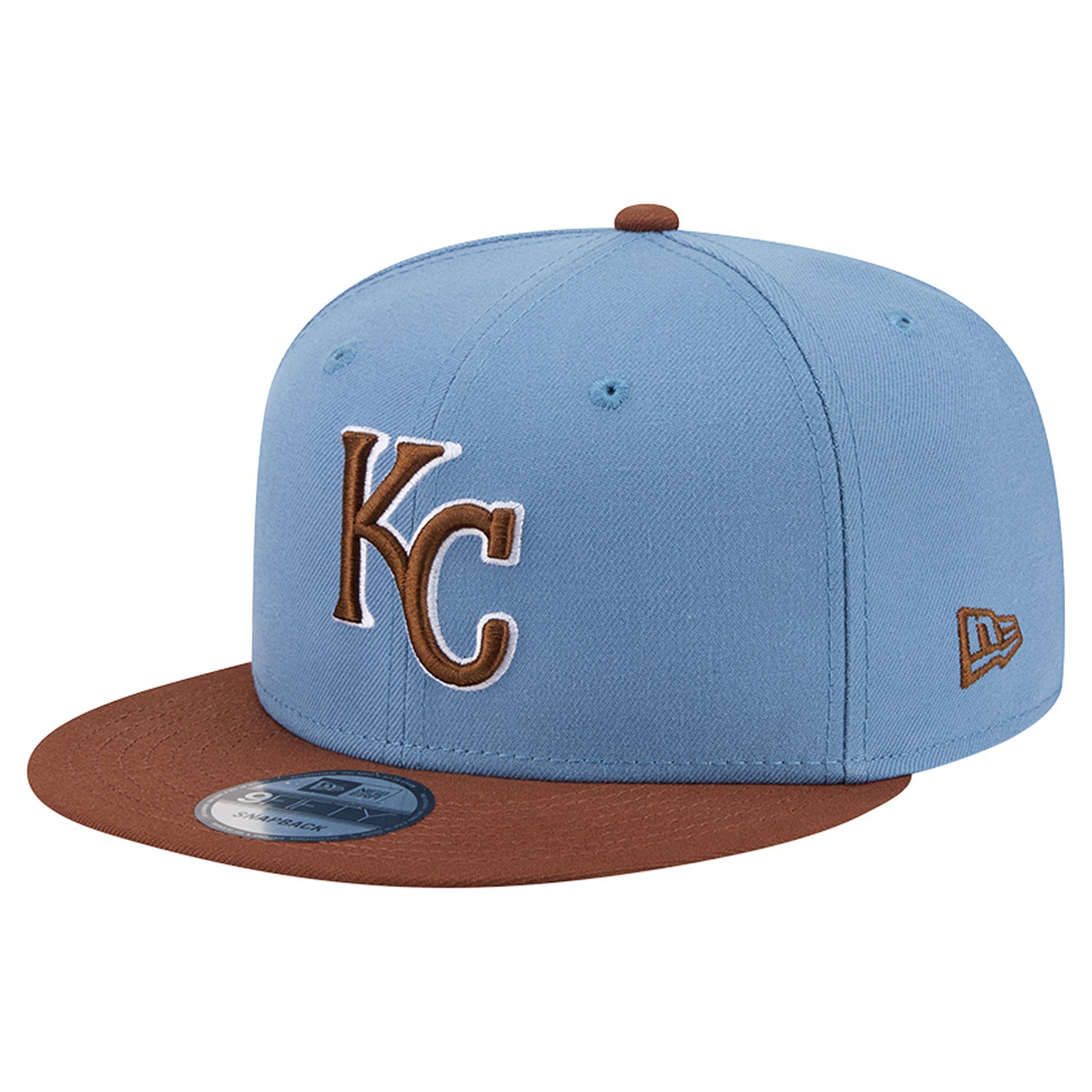 Men's New Era Light Blue/Brown Kansas City Royals Color Pack 9FIFTY Snapback Hat