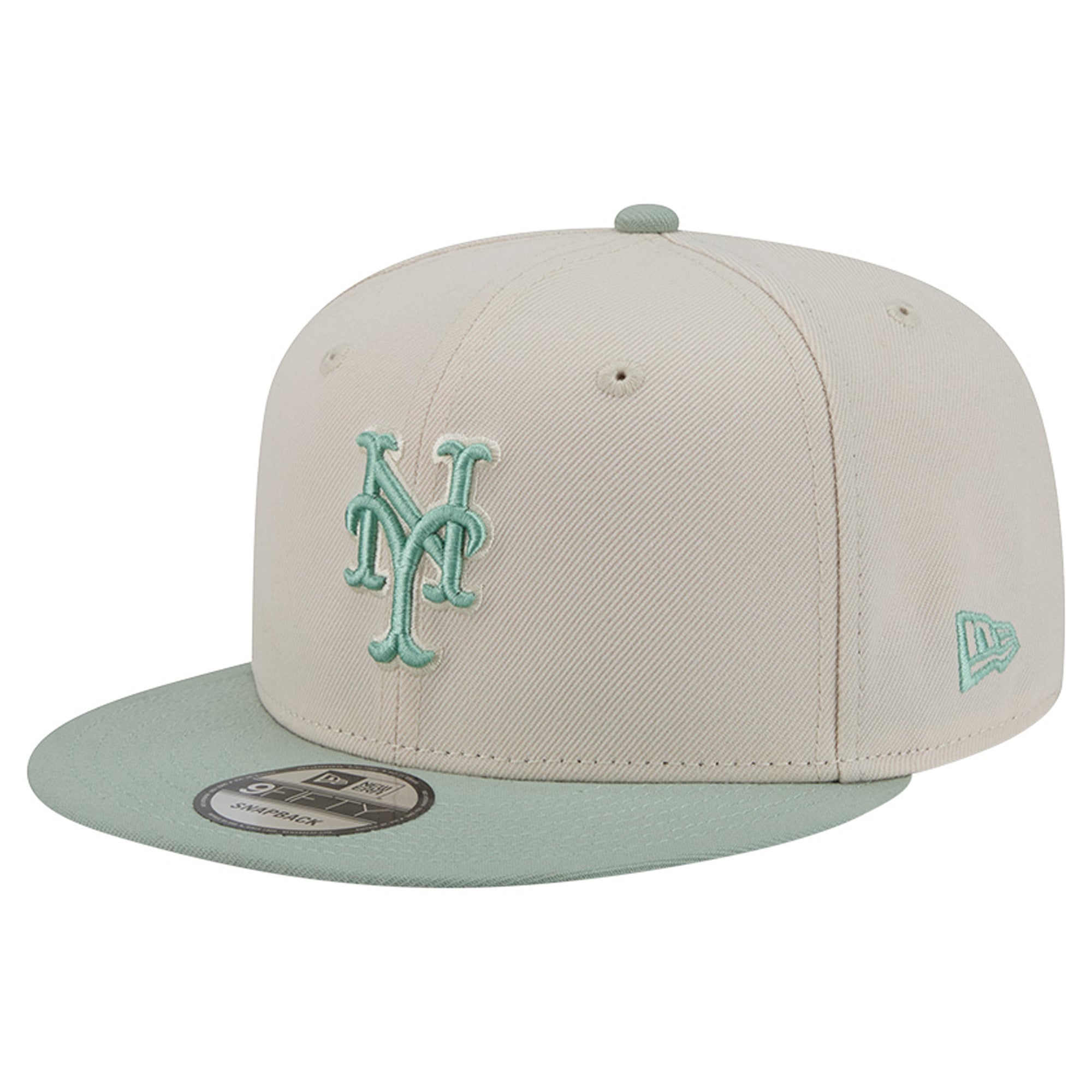 Men's New Era Cream/Light Green New York Mets Color Pack 9FIFTY Snapback Hat