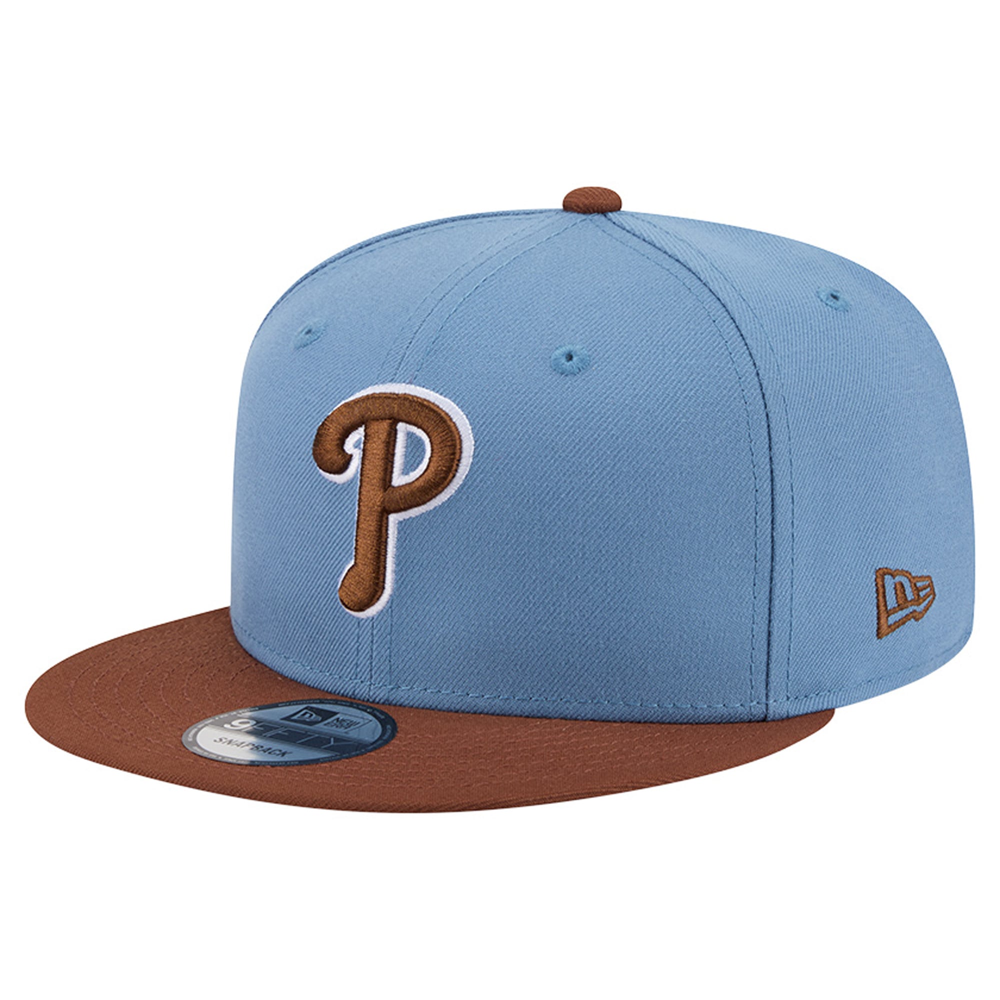 Men's New Era Light Blue/Brown Philadelphia Phillies Color Pack 9FIFTY Snapback Hat
