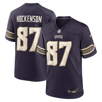 Men's Nike T.J. Hockenson Purple Minnesota Vikings 2026 Rivalries Collection Game Jersey