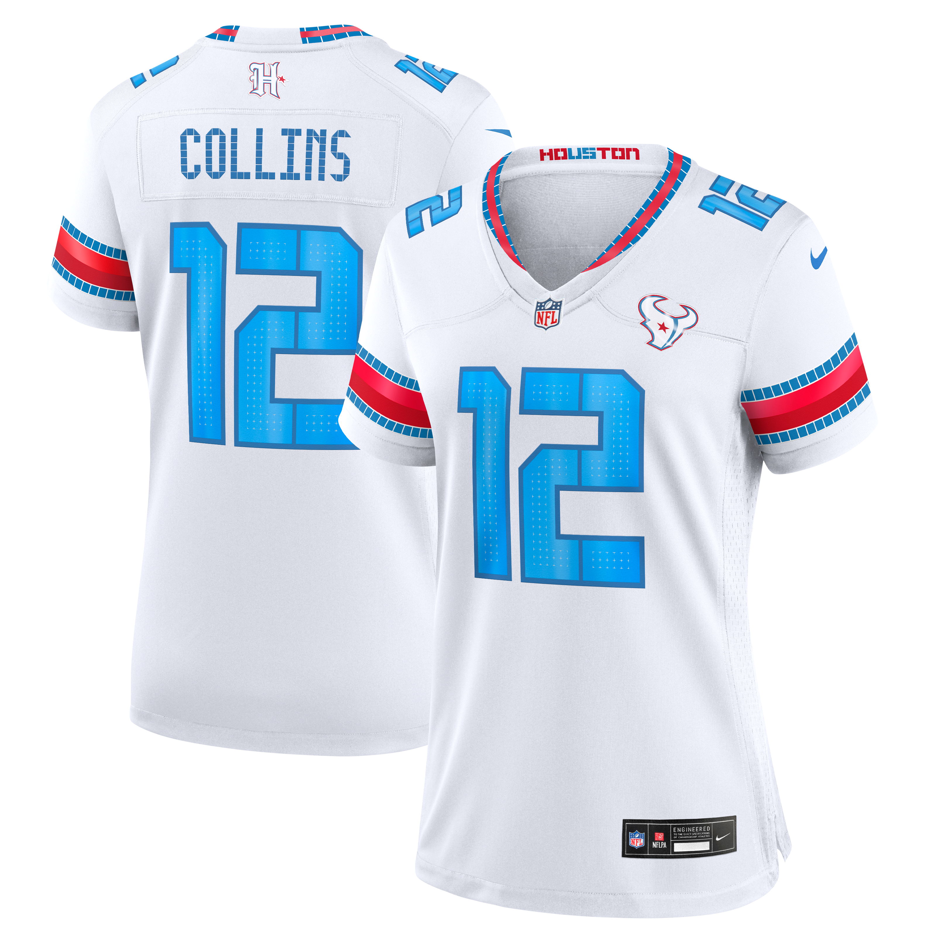 Women's Nike Nico Collins White Houston Texans 2026 Rivalries Collection Game Jersey