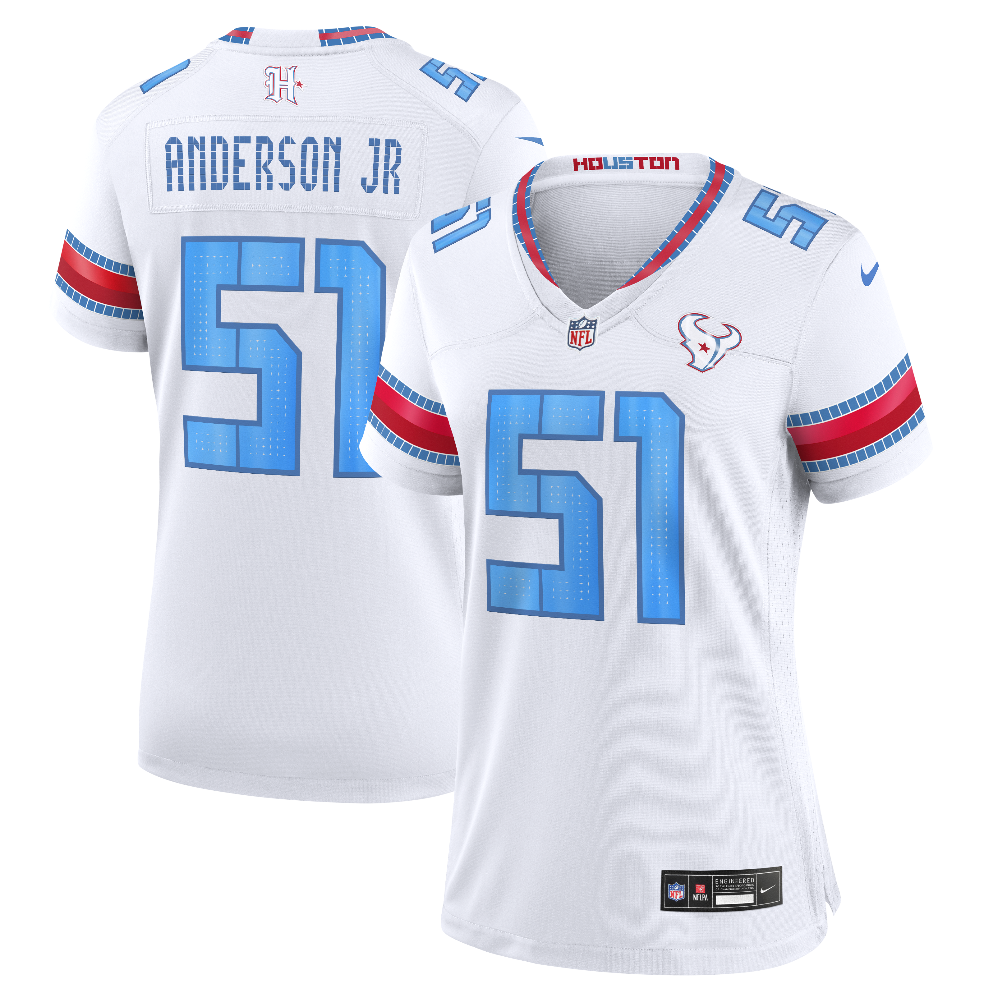 Nike Women's Will Anderson Jr. White Houston Texans 2026 Rivalries Collection Game Jersey - White