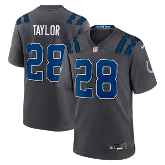 Men's Nike Jonathan Taylor Anthracite Indianapolis Colts 2026 Rivalries Collection Game Jersey