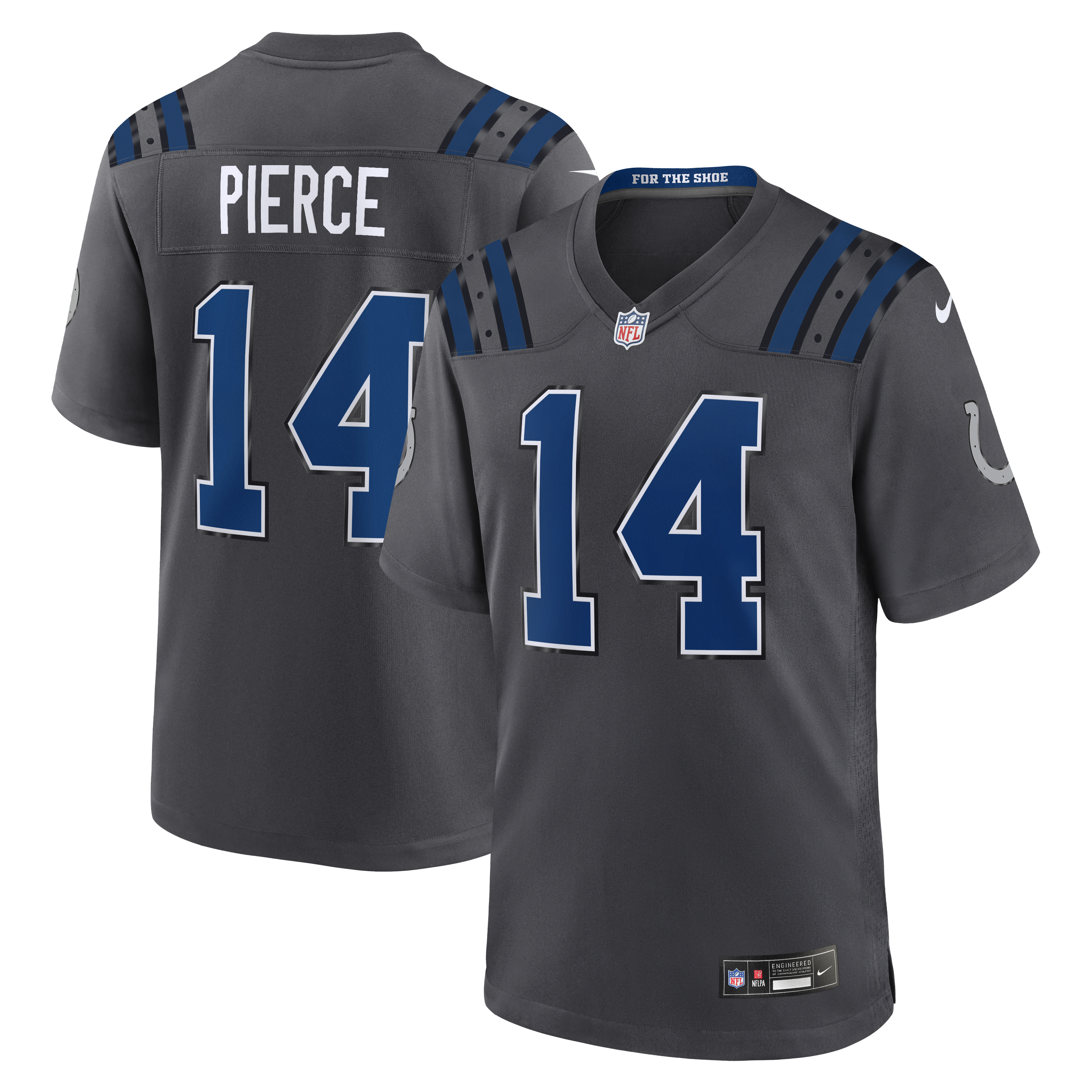 Nike Men's Alec Pierce Anthracite Indianapolis Colts 2026 Rivalries Collection Game Jersey - Anthracite