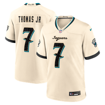 Men's Nike Brian Thomas Jr. Natural Jacksonville Jaguars 2026 Rivalries Collection Game Jersey