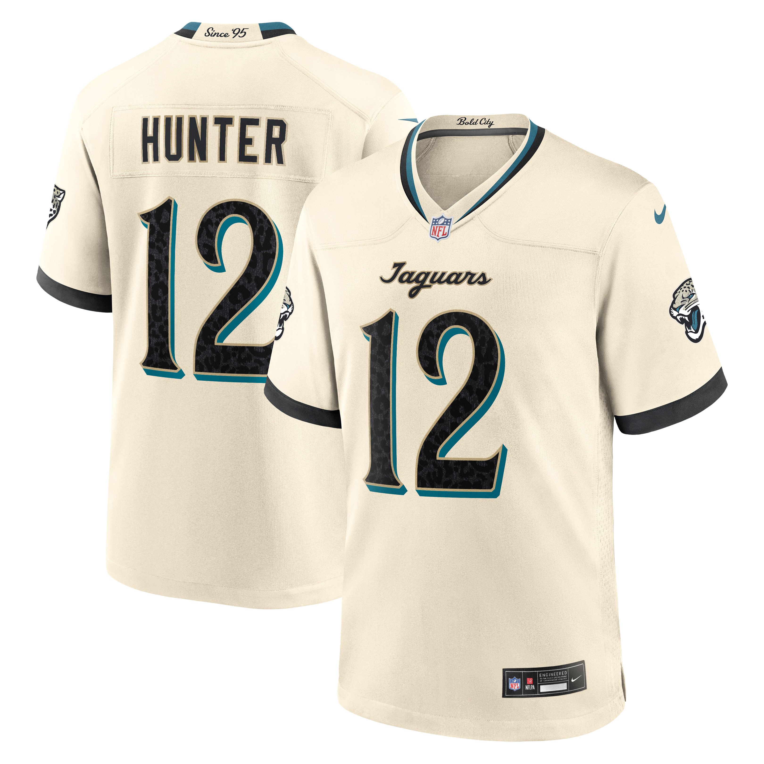 Men's Nike Travis Hunter Natural Jacksonville Jaguars 2026 Rivalries Collection Game Jersey