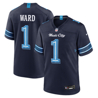 Men's Nike Cameron Ward Navy Tennessee Titans 2026 Rivalries Collection Game Jersey