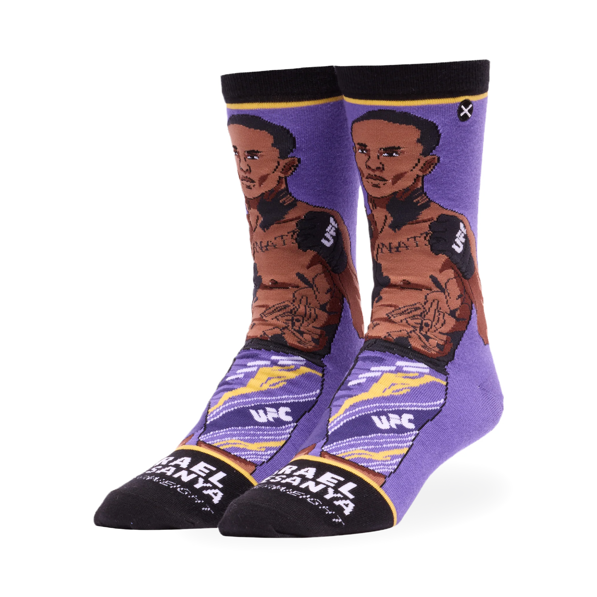 Men’s Odd Sox Israel Adesanya Tri-Blend Straight Crew Socks