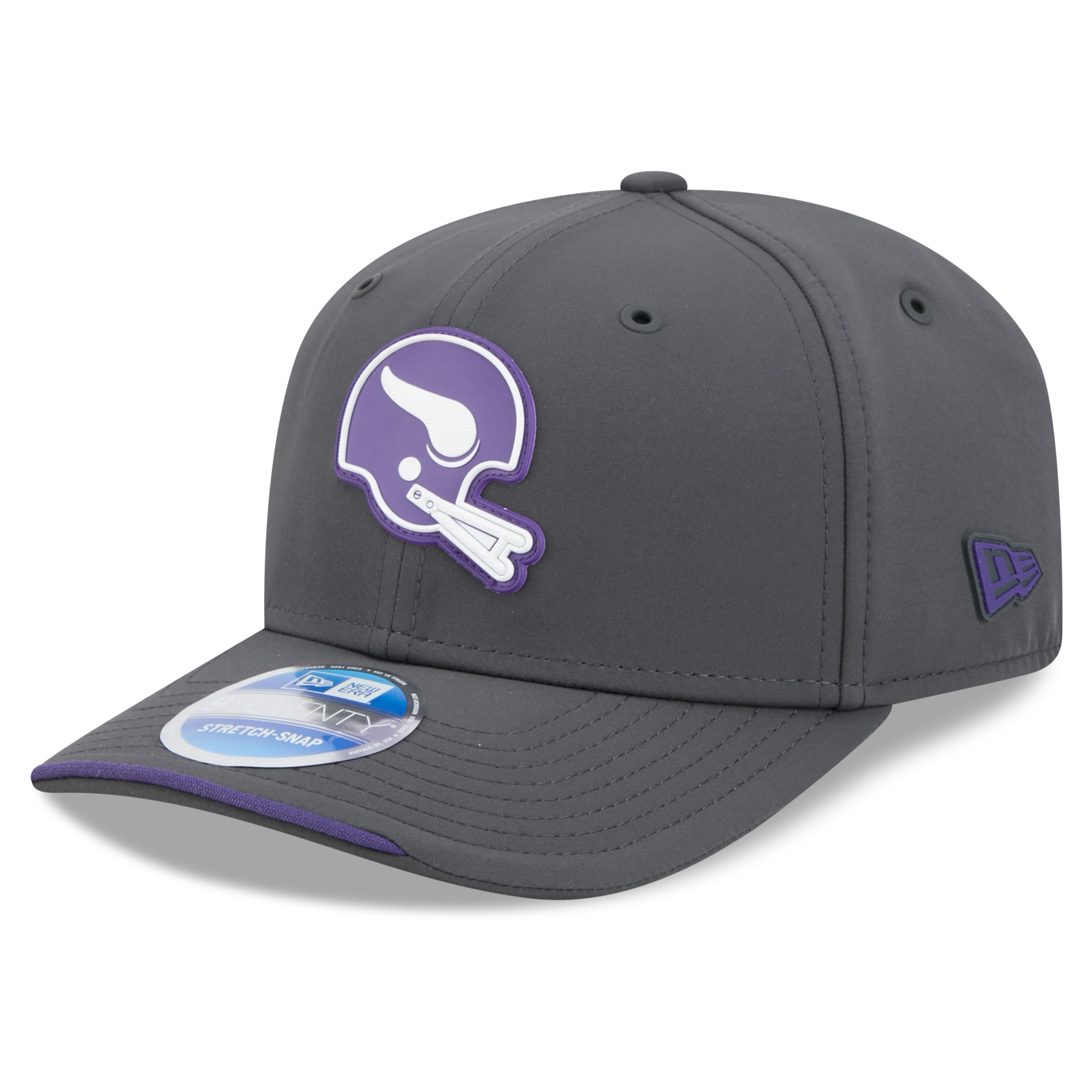 Men's New Era Charcoal Minnesota Vikings 2026 Sideline Cold Weather 9SEVENTY Adjustable Hat
