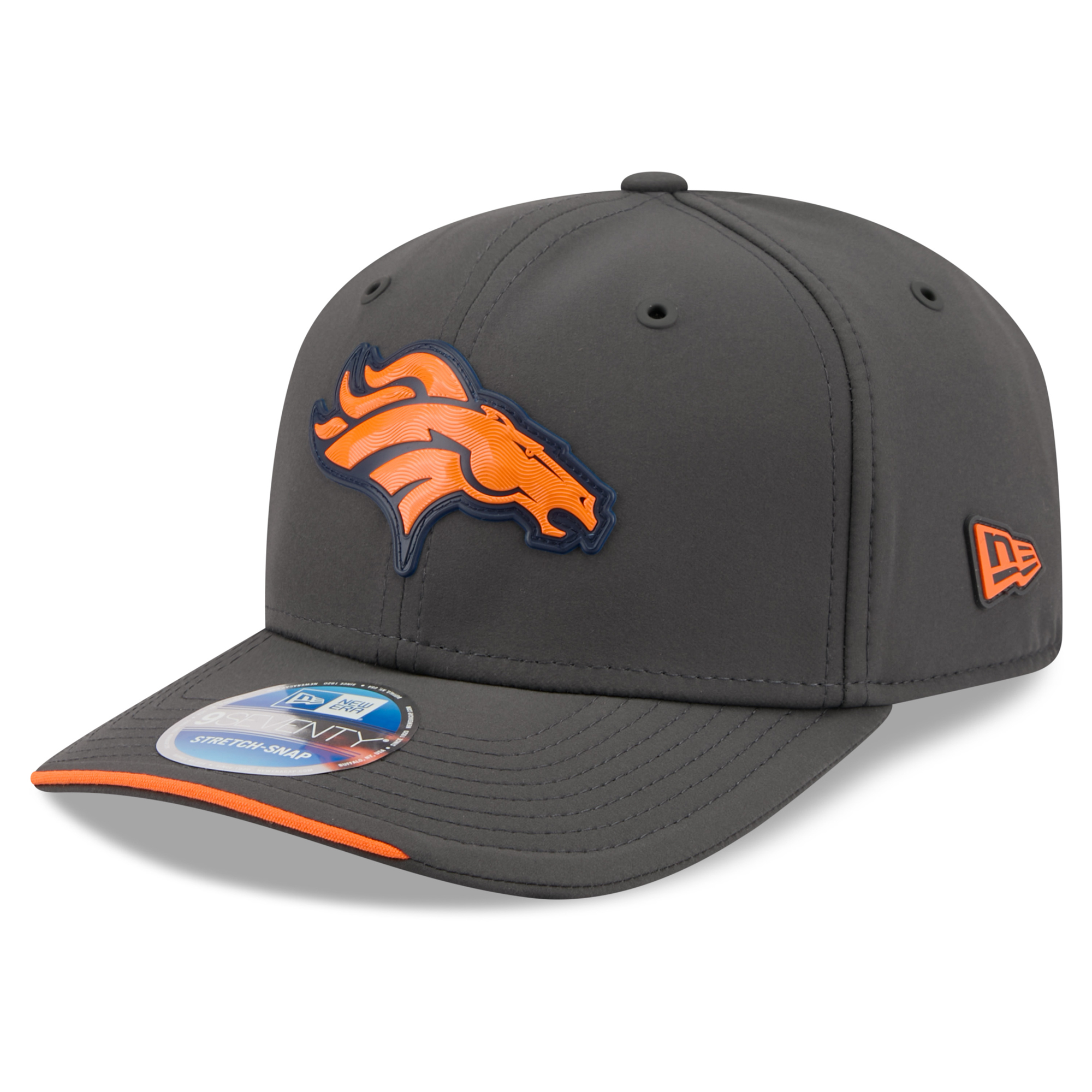 Men's New Era Charcoal Denver Broncos 2026 Sideline Cold Weather 9SEVENTY Adjustable Hat