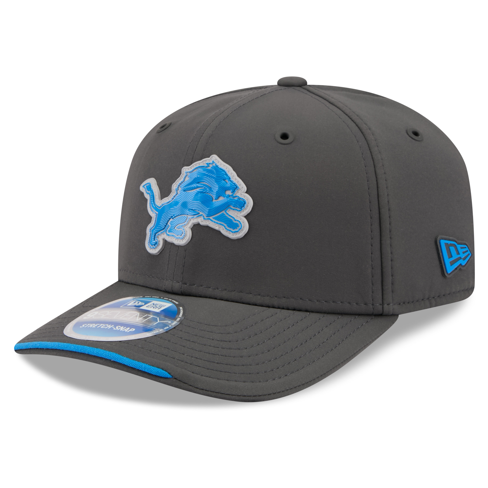 Men's New Era Charcoal Detroit Lions 2026 Sideline Cold Weather 9SEVENTY Adjustable Hat
