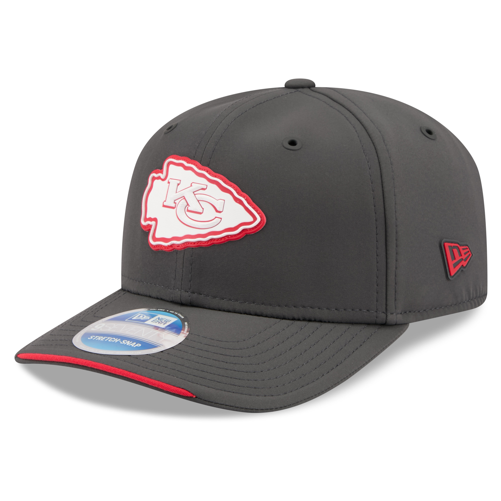 Men's New Era Charcoal Kansas City Chiefs 2026 Sideline Cold Weather  9SEVENTY Adjustable Hat