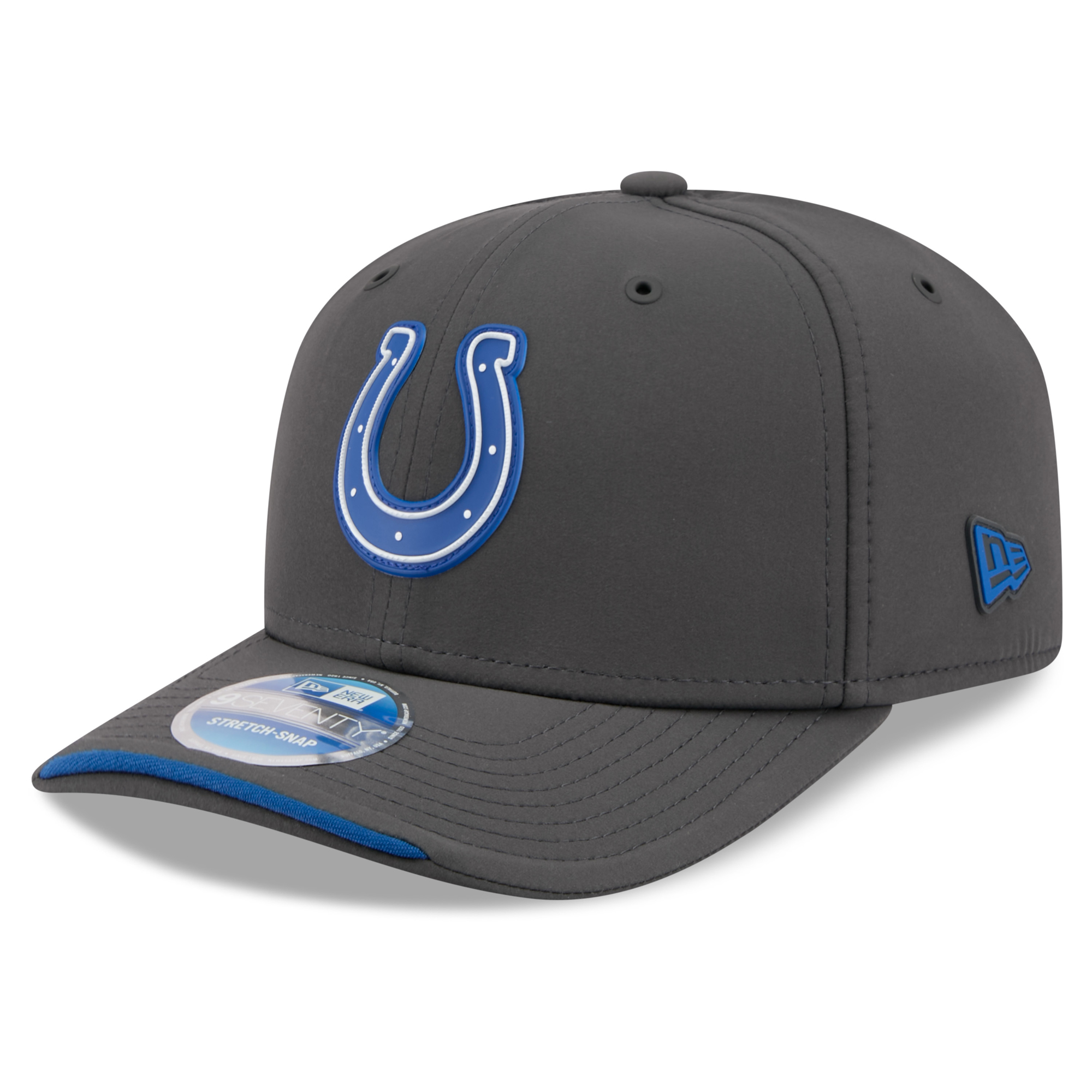 Men's New Era Charcoal Indianapolis Colts 2026 Sideline Cold Weather 9SEVENTY Adjustable Hat