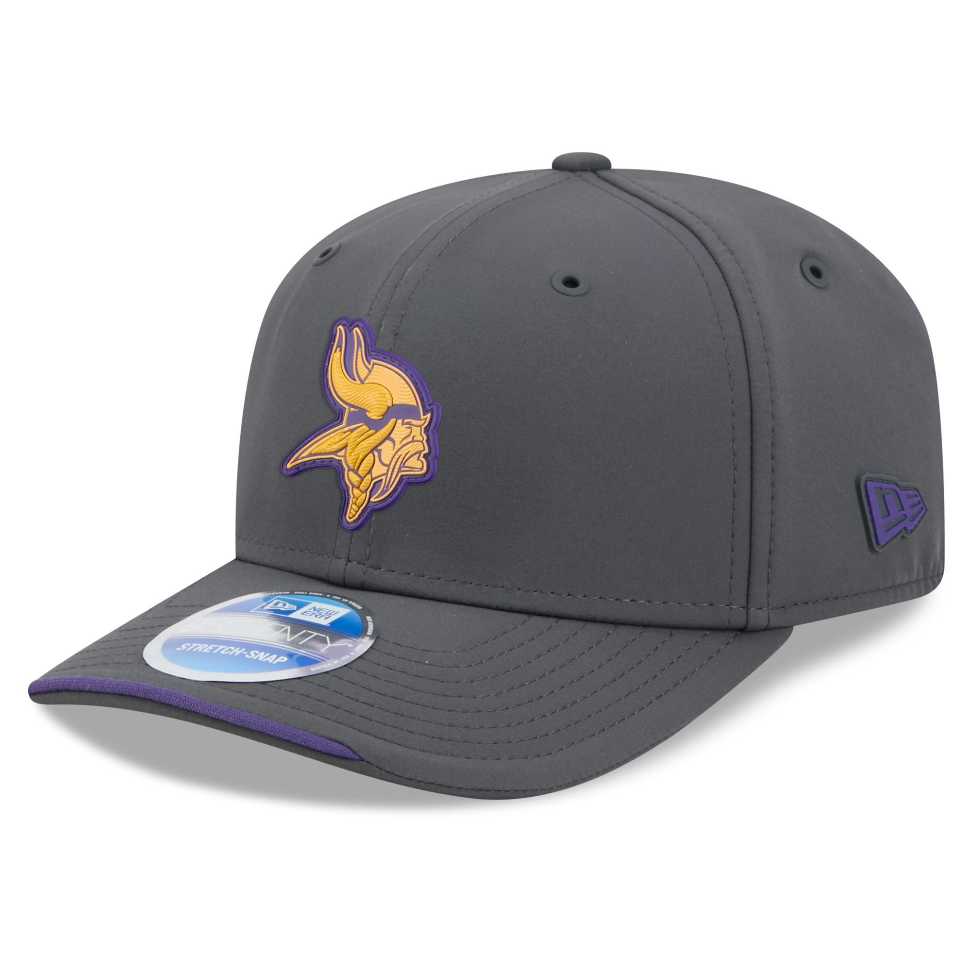 Men's New Era Charcoal Minnesota Vikings 2026 Sideline Cold Weather  9SEVENTY Adjustable Hat