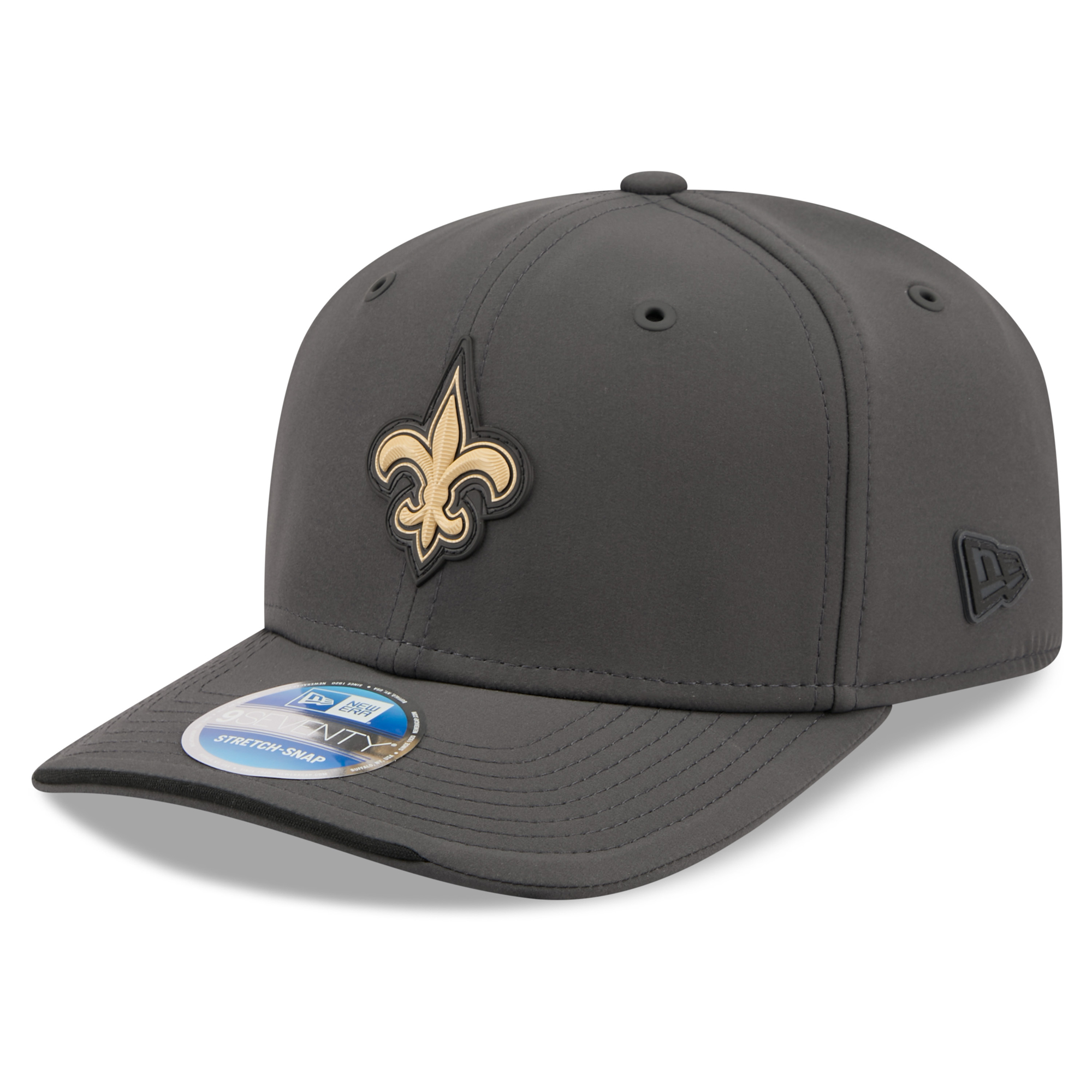 Men's New Era Charcoal New Orleans Saints 2026 Sideline Cold Weather  9SEVENTY Adjustable Hat