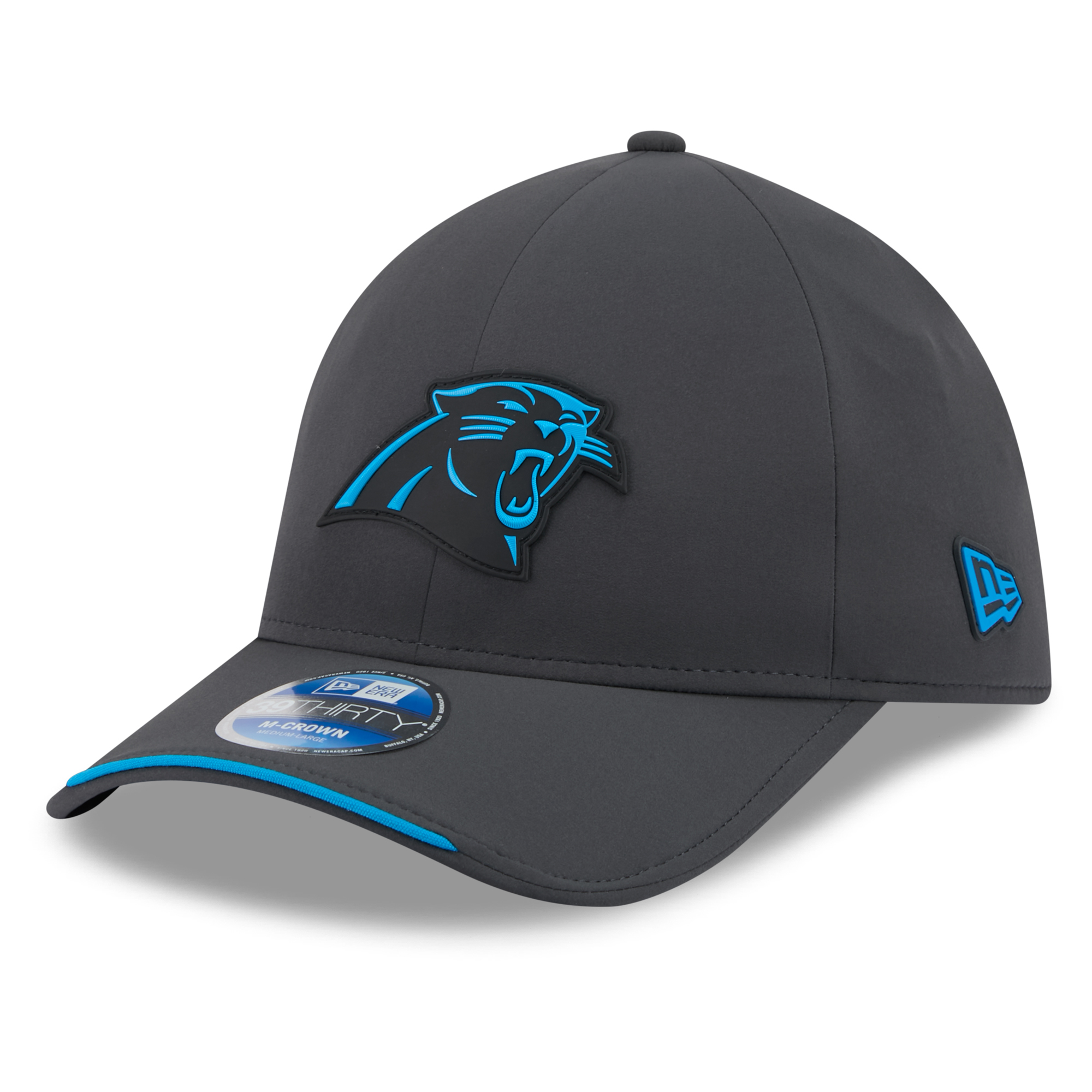 Men's New Era Charcoal Carolina Panthers 2026 Sideline Cold Weather  39THIRTY M-Crown Stretch Hat
