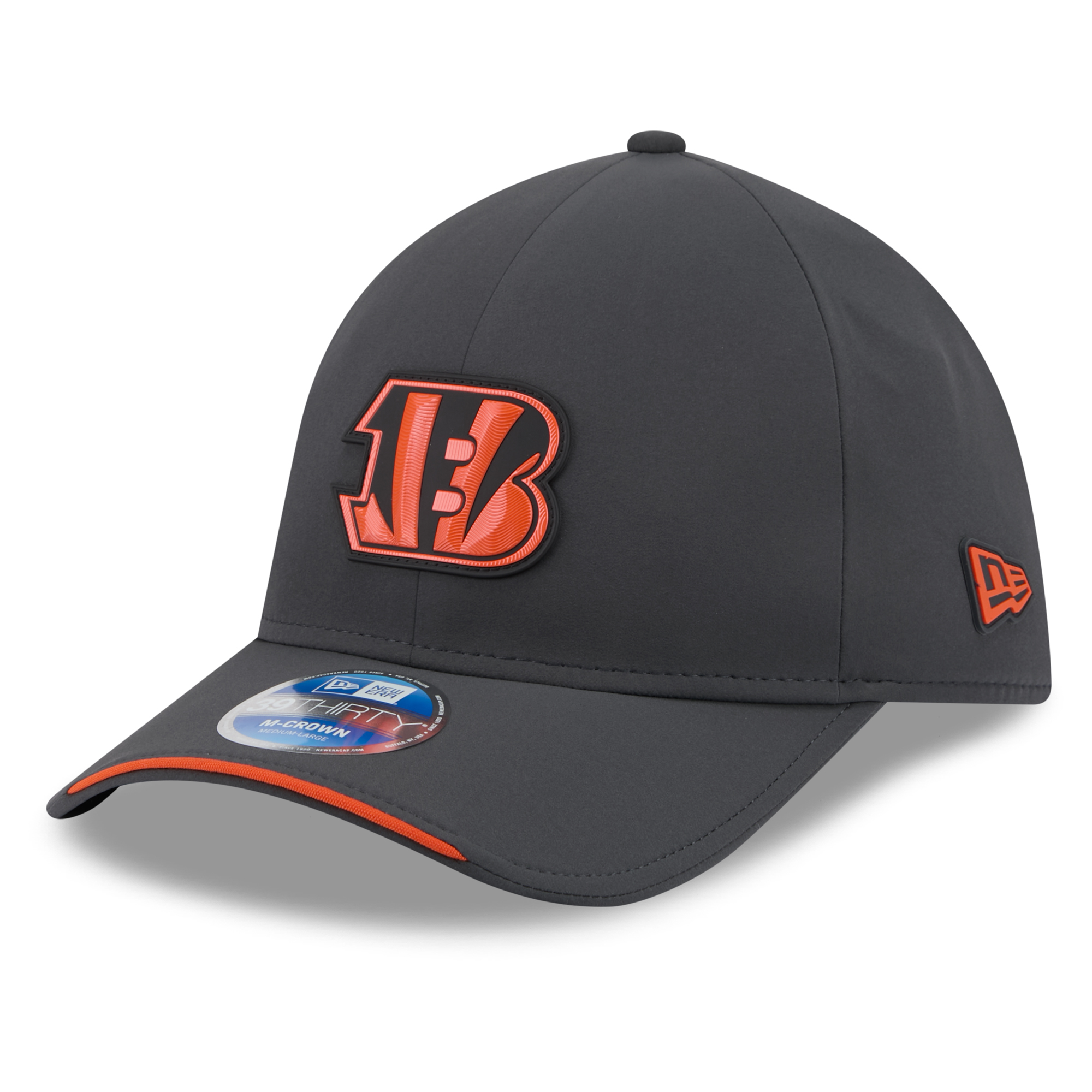 Men's New Era Charcoal Cincinnati Bengals 2026 Sideline Cold Weather 39THIRTY M-Crown Stretch Hat