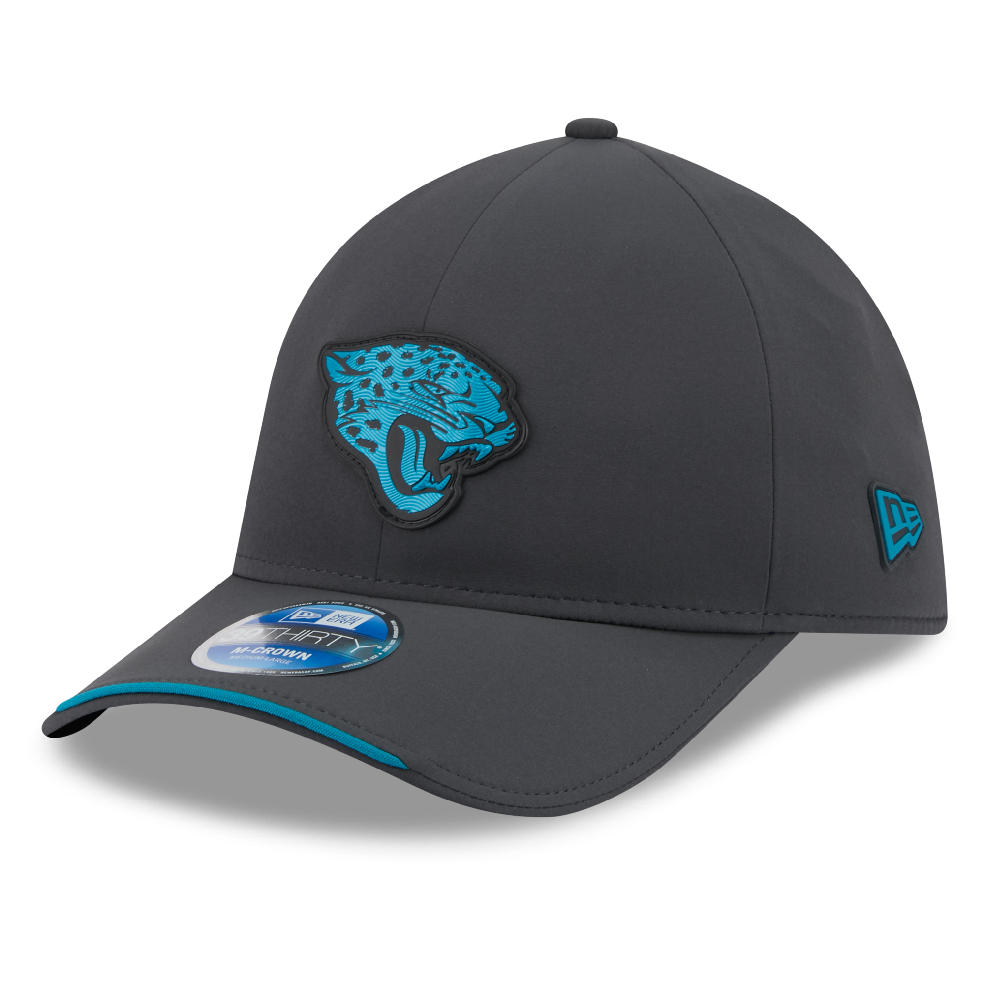 Men's New Era Charcoal Jacksonville Jaguars 2026 Sideline Cold Weather  39THIRTY M-Crown Stretch Hat