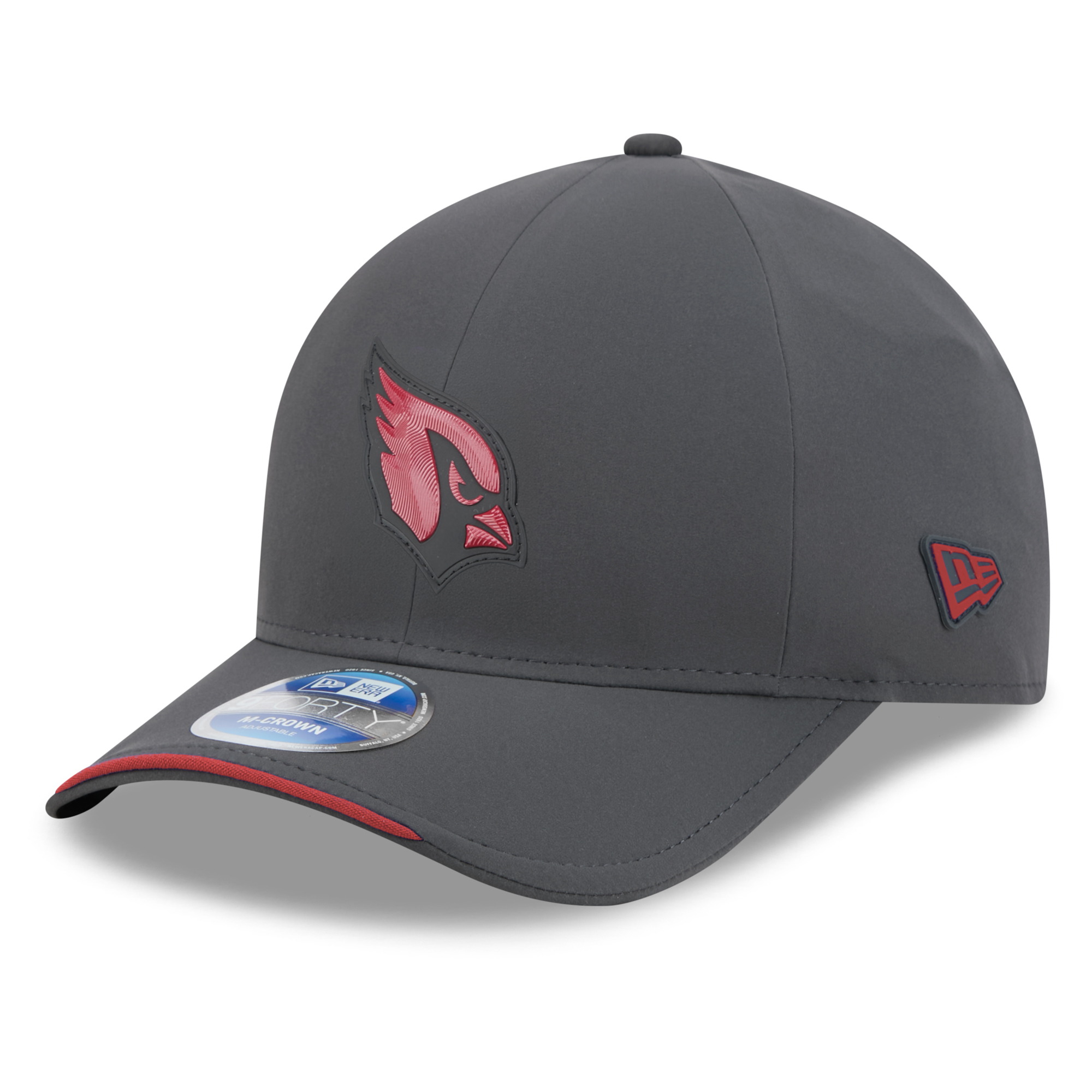 Men's New Era Charcoal Arizona Cardinals 2026 Sideline Cold Weather 9FORTY M-Crown Adjustable Hat
