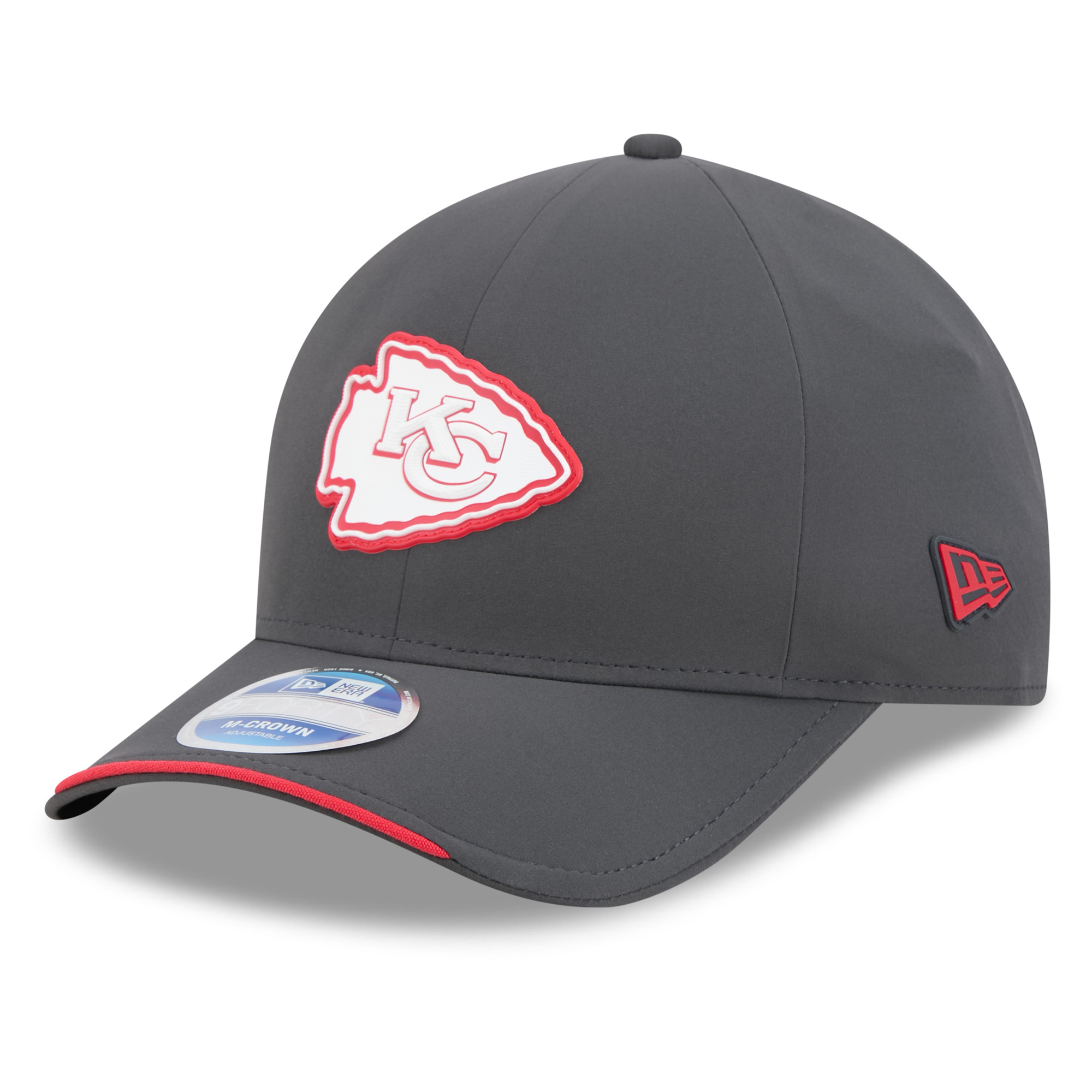 Men's New Era Charcoal Kansas City Chiefs 2026 Sideline Cold Weather 9FORTY M-Crown Adjustable Hat