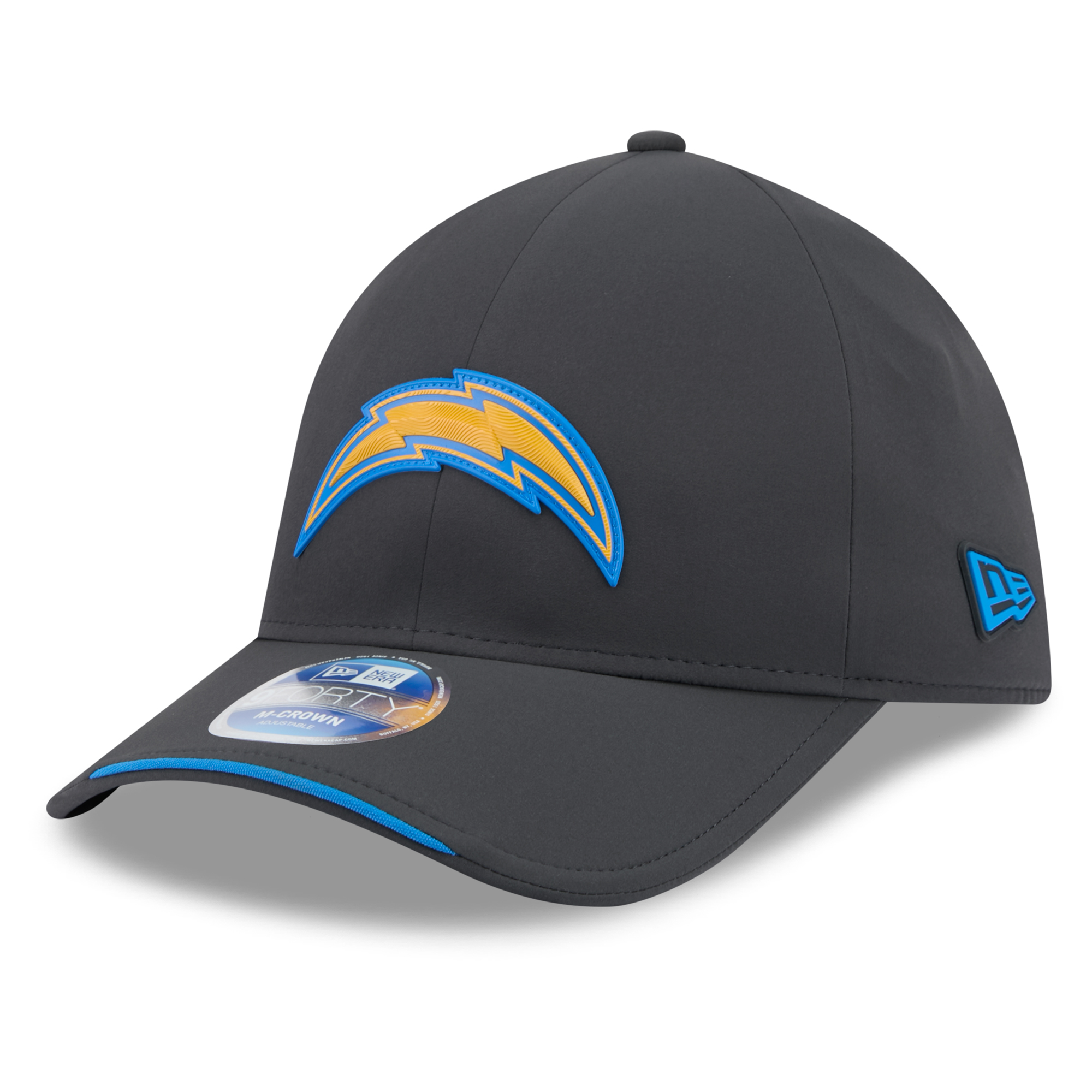 Men's New Era Charcoal Los Angeles Chargers 2026 Sideline Cold Weather  9FORTY M-Crown Adjustable Hat