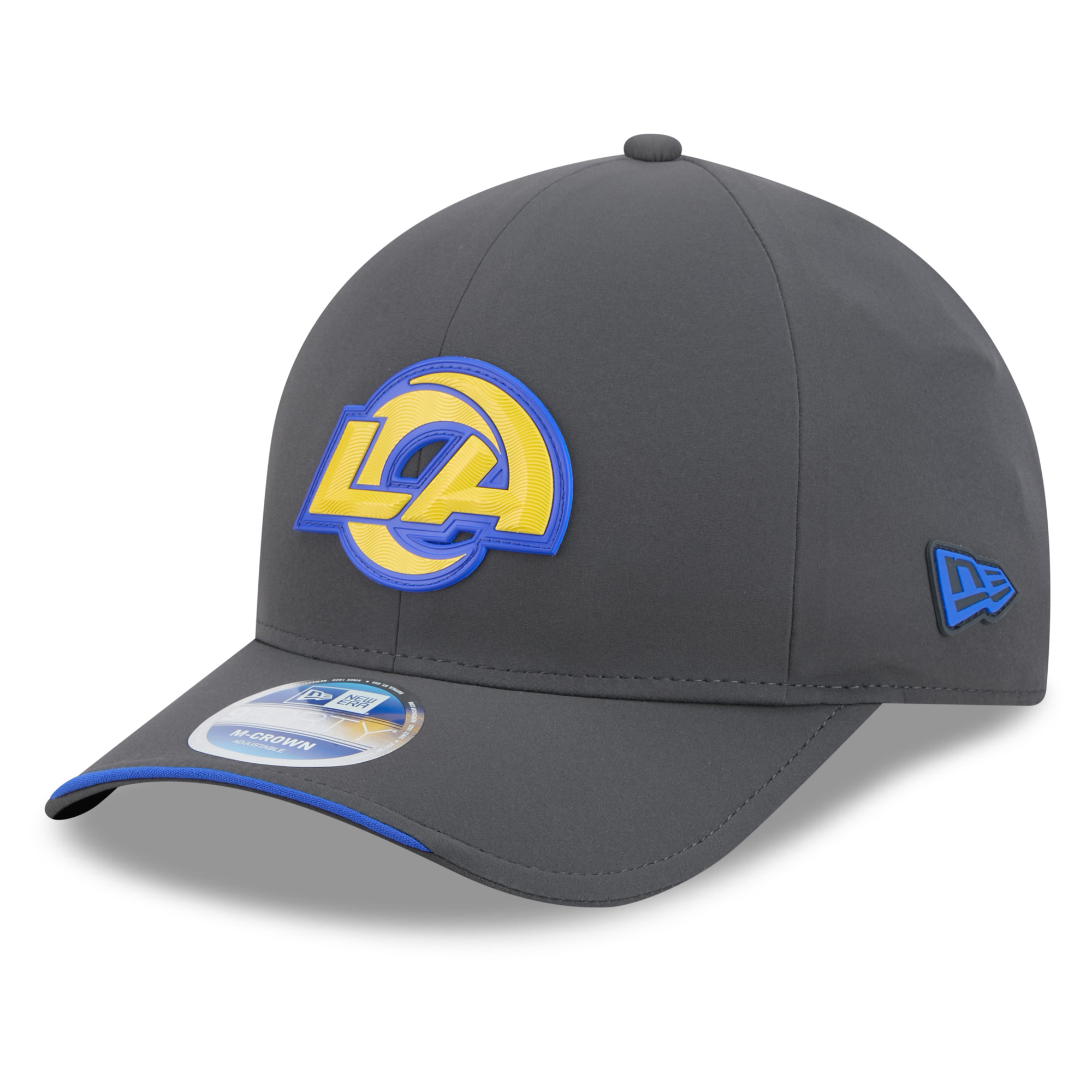 Men's New Era Charcoal Los Angeles Rams 2026 Sideline Cold Weather  9FORTY M-Crown Adjustable Hat